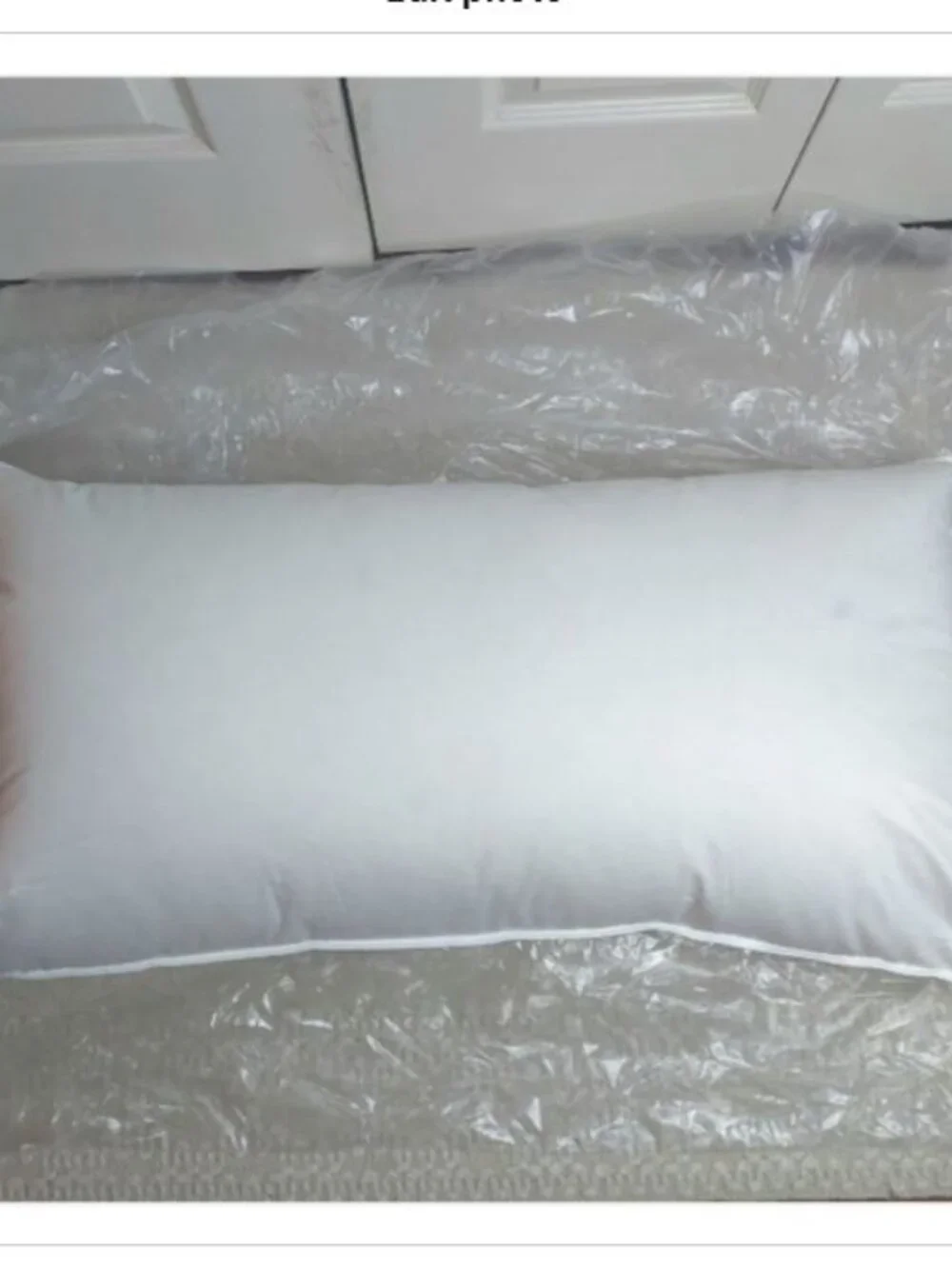 Two Charter Club European White Goose Down King Pillows w/protectors-Med-6